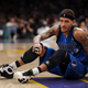 Delonte West #13 of the Dallas Mavericks gets up from the floor during a 112-108 Los Angeles Lakers win on April 15, 2012, in Los Angeles, Calif.